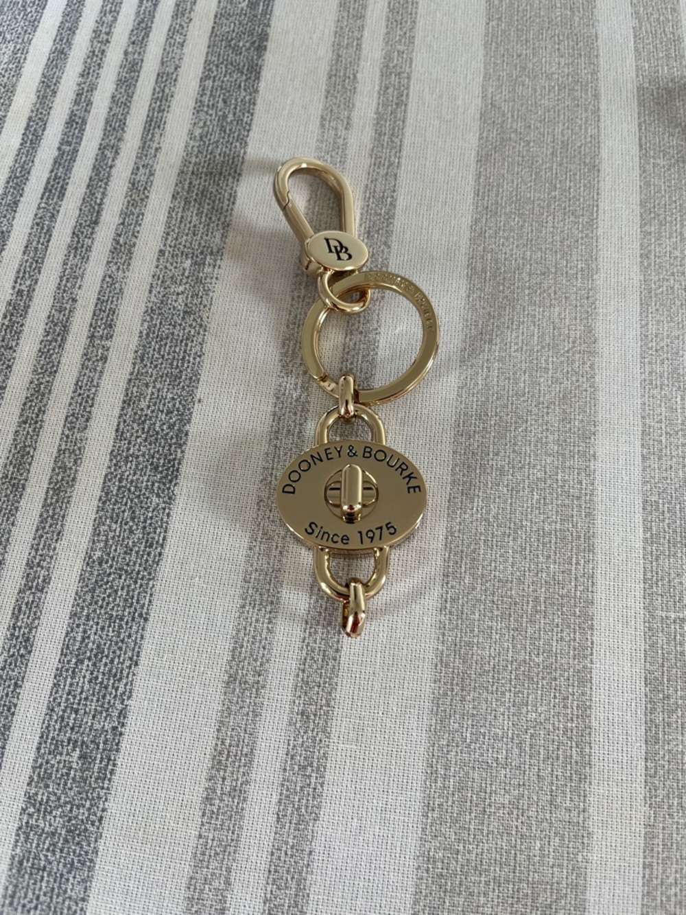 Dooney & Bourke Gold-tone Logo Key Charm